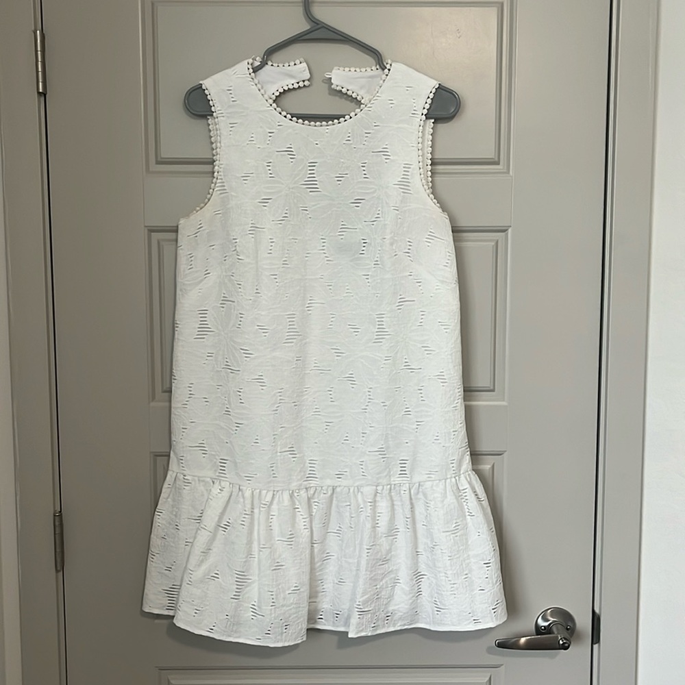 Maggy London white lace peplum dress